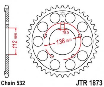 Звезда цепного привода JTR1873 48  jtr1873.48