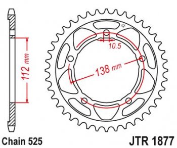 Звезда цепного привода JTR1877 41  jtr1877.41