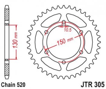 Звезда цепного привода JTR305 46  jtr305.46