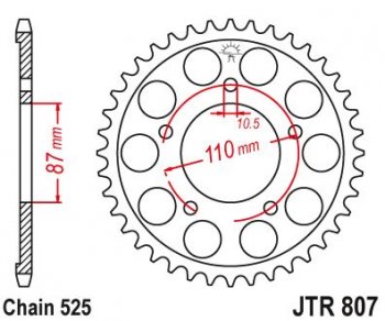 Звезда цепного привода JTR807 47  jtr807.47