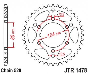Звезда цепного привода JTR1478 40  jtr1478.40