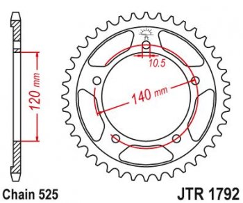 Звезда цепного привода JTR1792 42  jtr1792.42