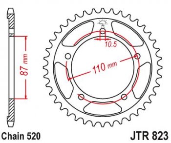 Звезда цепного привода JTR823 46  jtr823.46