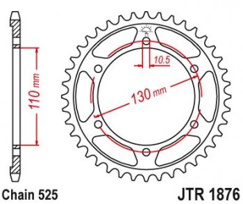 Звезда цепного привода JTR1876 46  jtr1876.46