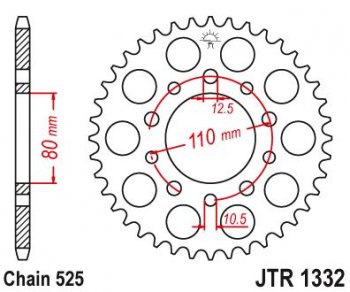 Звезда цепного привода JTR1332 45ZBK  jtr1332.45zbk