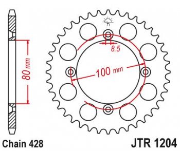 Звезда цепного привода JTR1204 46  jtr1204.46