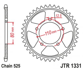 Звезда цепного привода JTR1331 42  jtr1331.42