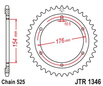 Звезда цепного привода JTR1346 43  jtr1346.43