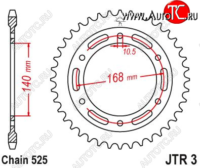 3 399 р. Звезда цепного привода JTR3 41  jtr3.41  с доставкой в г. Кемерово