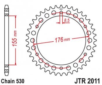 Звезда цепного привода JTR2011 42  jtr2011.42