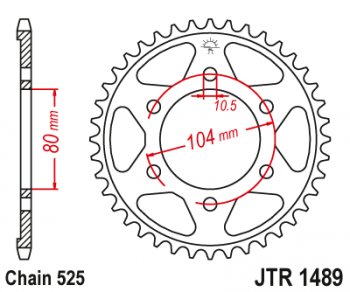 Звезда цепного привода JTR1489.44  jtr1489.44