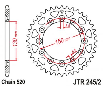 Звезда цепного привода JTR2452.43  jtr2452.43