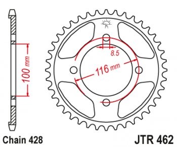 Звезда цепного привода JTR462.50  jtr462.50