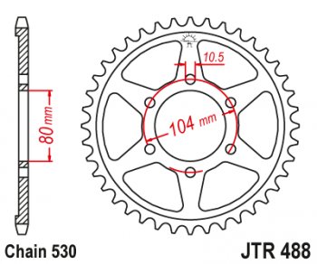 Звезда цепного привода JTR488.41  jtr488.41