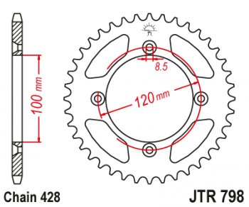 Звезда цепного привода JTR798.47  jtr798.47