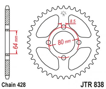 Звезда цепного привода JTR838.45  jtr838.45