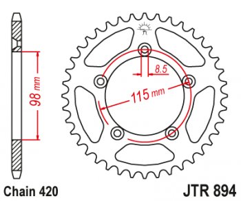 Звезда цепного привода JTR894.50  jtr894.50