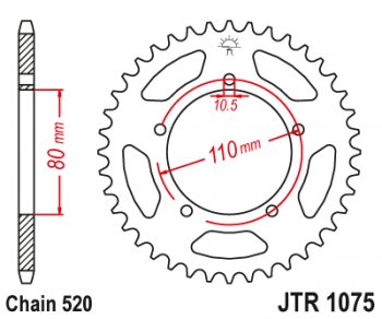 Звезда цепного привода JTR1075 36  jtr1075.36