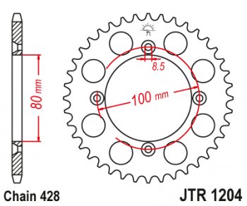 Звезда цепного привода JTR1204 50  jtr1204.50