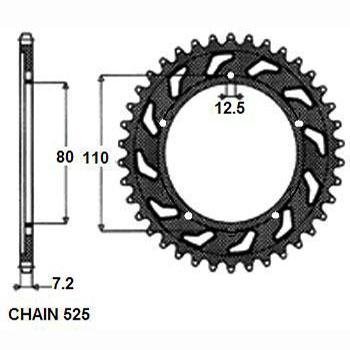 Звезда привода Sunstar 1-4335-45 (JTR1332.45)  1-4335-45