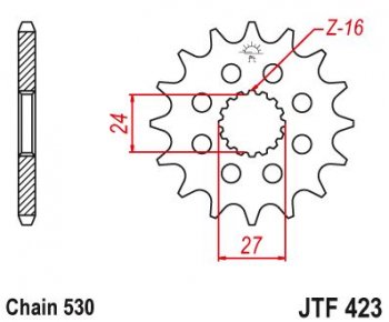 Звезда цепного привода JTF423 17  jtf423.17