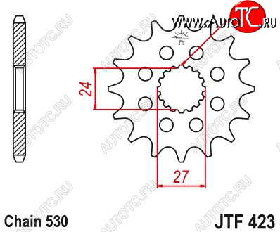 1 599 р. Звезда цепного привода JTF423 17  jtf423.17  с доставкой в г. Кемерово