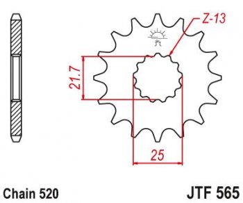 Звезда цепного привода JTF565 13sc  jtf565.13sc