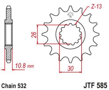 Звезда цепного привода JTF585 17  jtf585.17