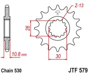 Звезда цепного привода JTF579 17  jtf579.17