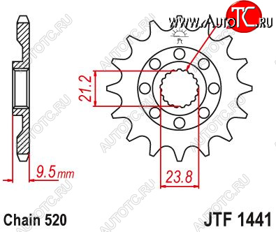 1 699 р. Звезда цепного привода JTF1441 13sc  jtf1441.13sc  с доставкой в г. Кемерово