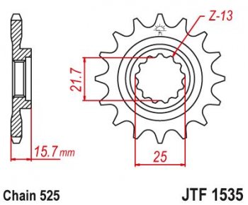 Звезда цепного привода JTF1535 15  jtf1535.15