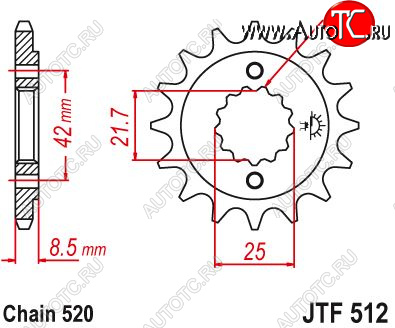 1 299 р. Звезда цепного привода JTF512 15  jtf512.15  с доставкой в г. Кемерово