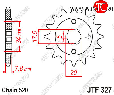 1 149 р. Звезда цепного привода JTF327 13  jtf327.13  с доставкой в г. Кемерово