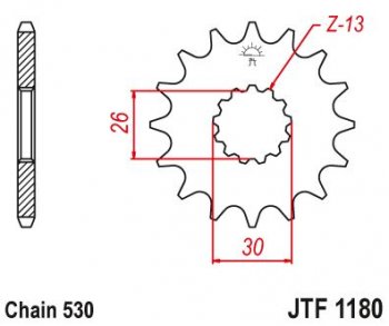Звезда цепного привода JTF1180 18  jtf1180.18