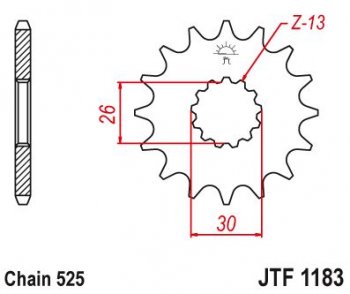 Звезда цепного привода JTF1183 17  jtf1183.17
