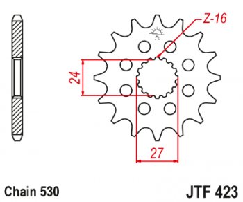Звезда цепного привода JTF423 18  jtf423.18