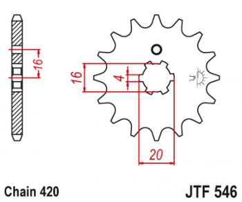 Звезда цепного привода JTF546.14  jtf546.14