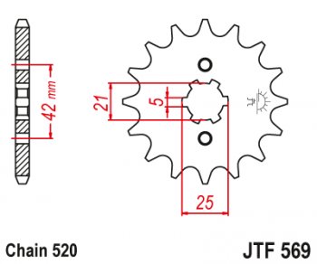 Звезда цепного привода JTF569.13  jtf569.13
