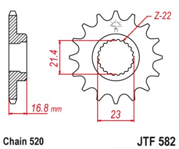Звезда цепного привода JTF582.15  jtf582.15