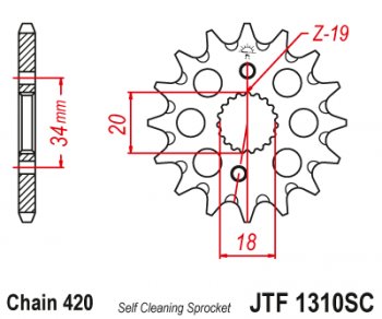 Звезда цепного привода JTF1310.15SC  jtf1310.15sc