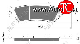 2 169 р. Тормозные колодки Gold-Fren 248 K5  248 k5  с доставкой в г. Кемерово