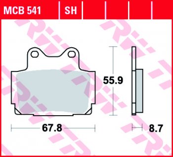 Тормозные колодки TRW MCB541  mcb541
