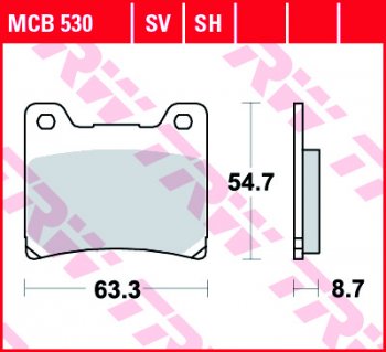 Тормозные колодки TRW MCB530SH  mcb530sh