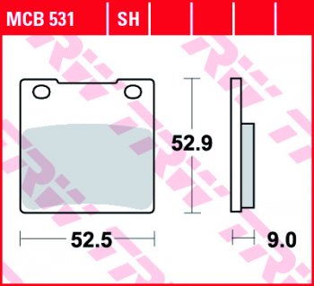 Тормозные колодки TRW MCB531SH  mcb531sh