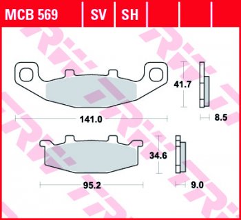 Тормозные колодки TRW MCB569SV  mcb569sv