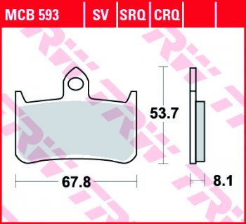 Тормозные колодки TRW MCB593SV  mcb593sv