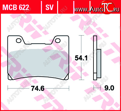 3 889 р. Тормозные колодки TRW MCB622SV  mcb622sv  с доставкой в г. Кемерово