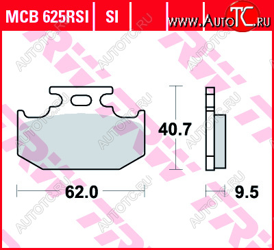 3 019 р. Тормозные колодки TRW MCB625SI  mcb625si  с доставкой в г. Кемерово