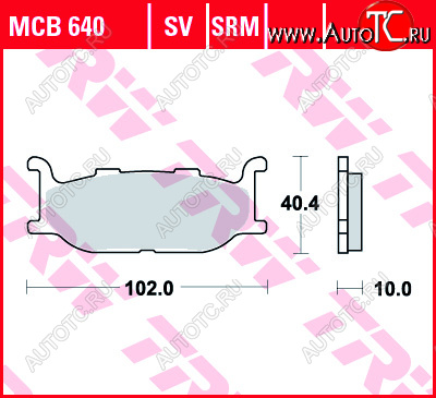 3 889 р. Тормозные колодки TRW MCB640SV  mcb640sv  с доставкой в г. Кемерово