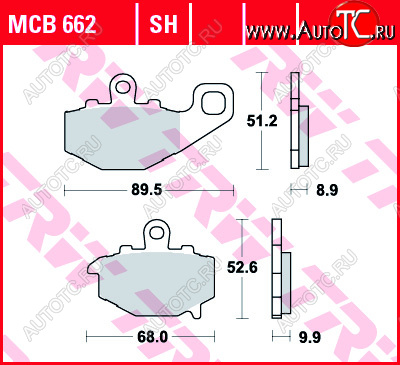 3 309 р. Тормозные колодки TRW MCB662  mcb662  с доставкой в г. Кемерово